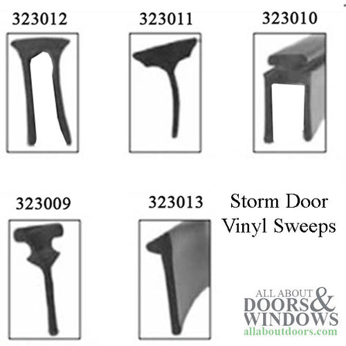 Larson Single Spline Door Sweep Expander for Storm Door - Black - Larson Single Spline Door Sweep Expander for Storm Door - Black