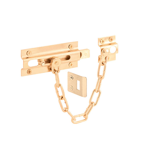 Chain Lock - Deadbolt - Heavy Duty - Brass Plated - Chain Lock - Deadbolt - Heavy Duty - Brass Plated