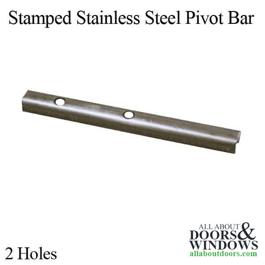 Pivot Bar, 3", 2 hole Stamped Steel, Stainless Steel