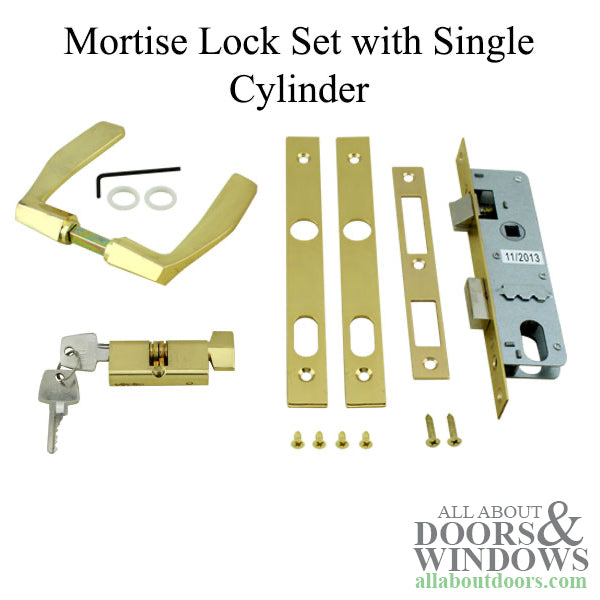 Papaiz Single Cylinder Lock and Handle Set for 1 Inch to 1.25 Inch Door Thickness - Papaiz Single Cylinder Lock and Handle Set for 1 Inch to 1.25 Inch Door Thickness