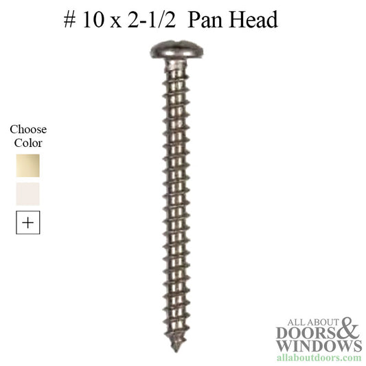 Pan Head Phillips Sheet Metal Screw Pack 10 x 2-1/2"