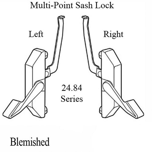 White Maxim Multi-Point Sash Lock, Left Hand - Blemished - White Maxim Multi-Point Sash Lock, Left Hand - Blemished