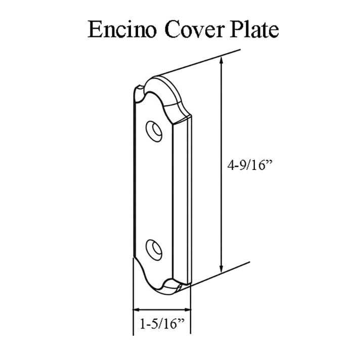 Andersen Gliding Door Cover Plate, Encino Style - Distressed Nickel - Andersen Gliding Door Cover Plate, Encino Style - Distressed Nickel