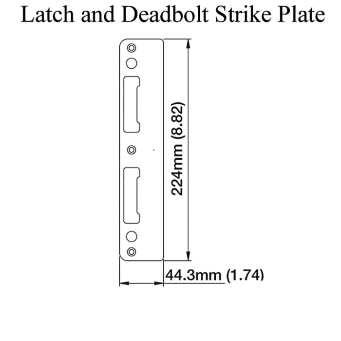 HOPPE Latch and Deadbolt Strike Plate with Curved Lip - HOPPE Latch and Deadbolt Strike Plate with Curved Lip