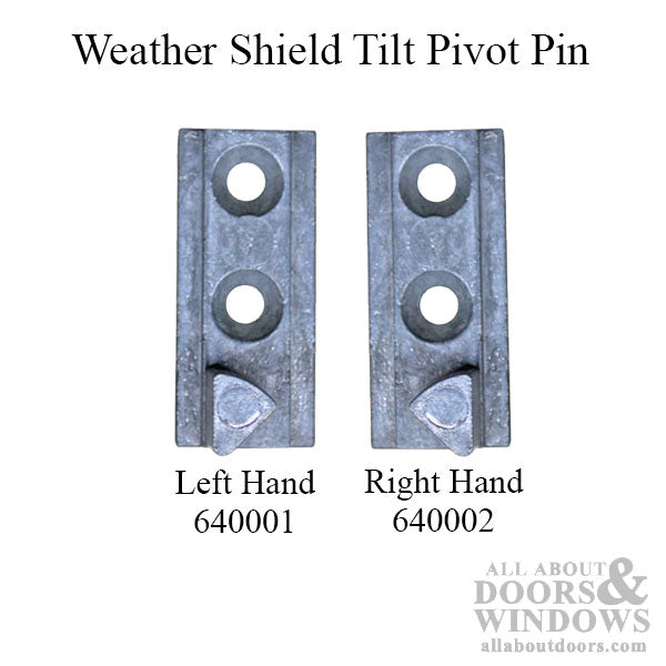 Weather Shield Tilt Pivot Pin for Locking Cam, Old Style, Left Hand - Mill Finish - Weather Shield Tilt Pivot Pin for Locking Cam, Old Style, Left Hand - Mill Finish