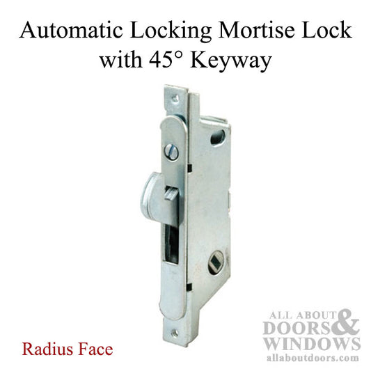 Mortise Lock, 45° Slot, Auto Lock, Round Face