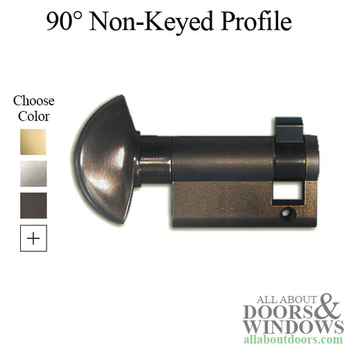 45.5/10 New Style HOPPE Non-Logo 90° Non-Keyed Profile Cylinder Lock, Brass, Choose Color - 45.5/10 New Style HOPPE Non-Logo 90° Non-Keyed Profile Cylinder Lock, Brass, Choose Color