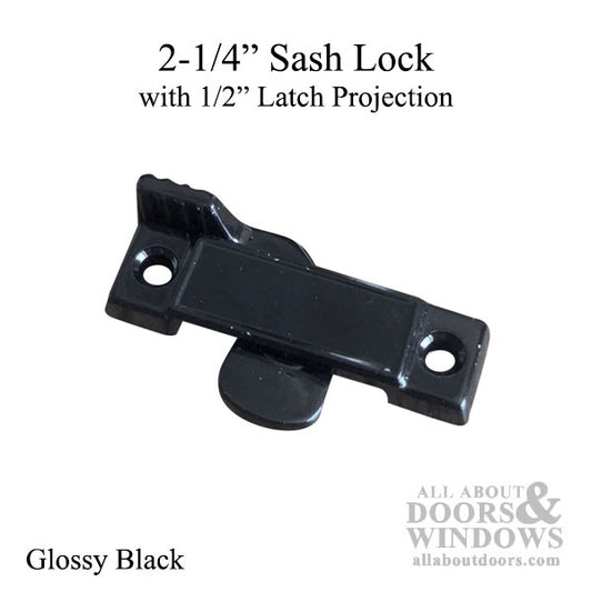 Sash Lock, Sweep Latch, 2-1/4 holes, 1/2 cam projection - Choose Color