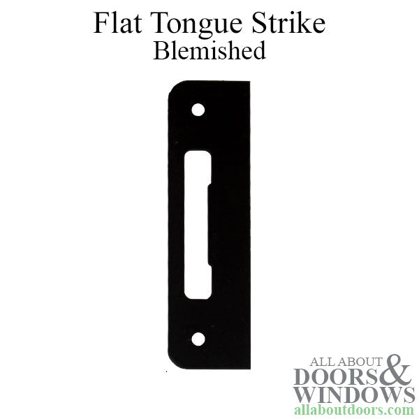 Blemished - Strike Plate, PT0002N, Flat Tongue 1.30 x 4.57 -  Matte Black - Blemished - Strike Plate, PT0002N, Flat Tongue 1.30 x 4.57 -  Matte Black