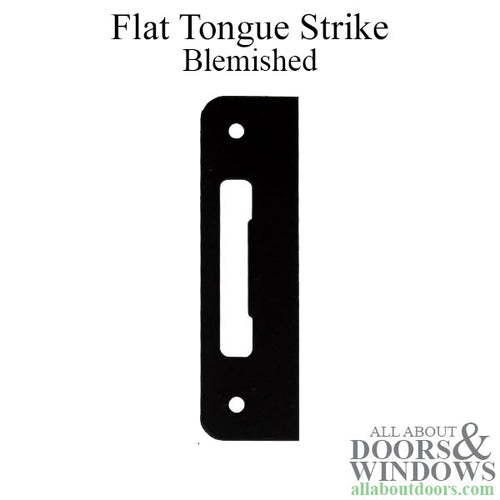 Blemished - Strike Plate, PT0002N, Flat Tongue 1.30 x 4.57 -  Matte Black - Blemished - Strike Plate, PT0002N, Flat Tongue 1.30 x 4.57 -  Matte Black