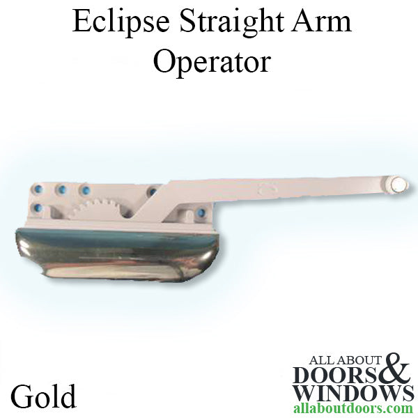 Eclipse Operator, Straight Arm, Fold Down Cover - Gold - Eclipse Operator, Straight Arm, Fold Down Cover - Gold