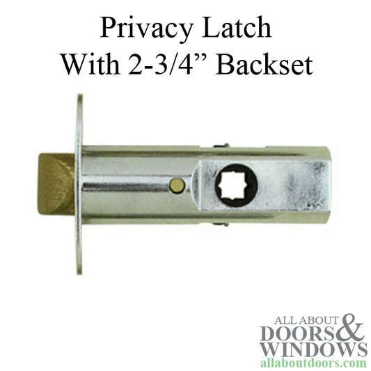 Privacy Latch 2-3/4 backset, 5/16" Hub, Square Face used with Levers
