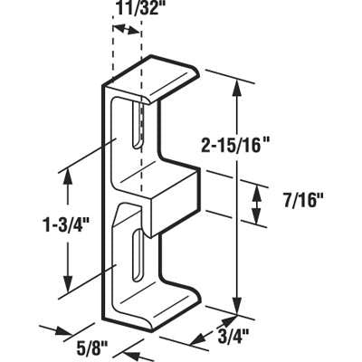 Strike, SGD Extruded (AL) Keeper Face Mount - Strike, SGD Extruded (AL) Keeper Face Mount