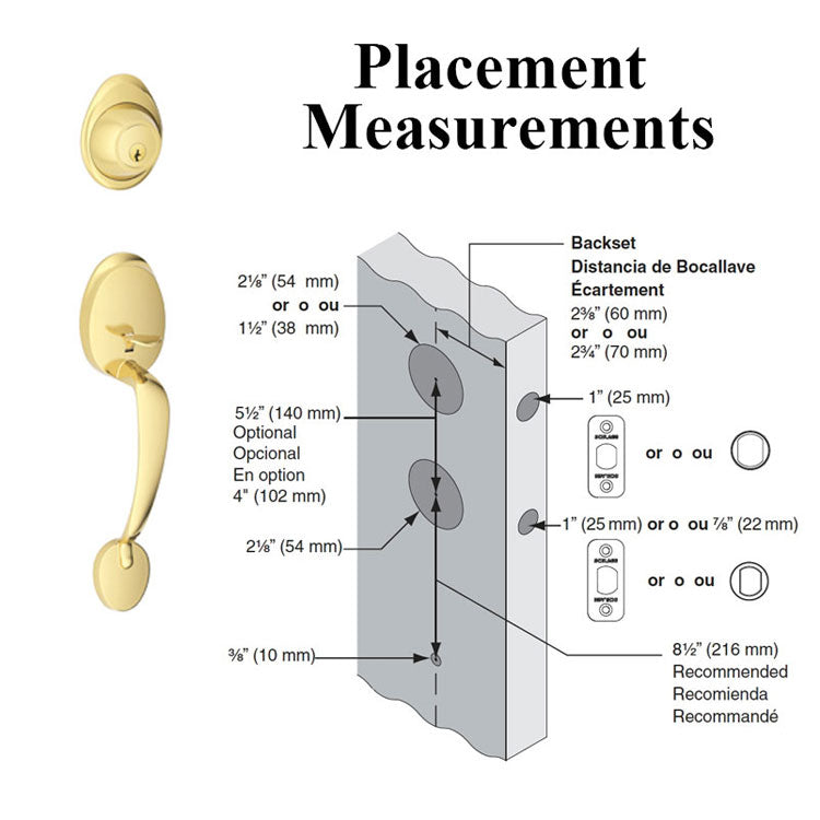 Dexter Barcelona Exterior Active Handle Set Polished Brass - Dexter Barcelona Exterior Active Handle Set Polished Brass