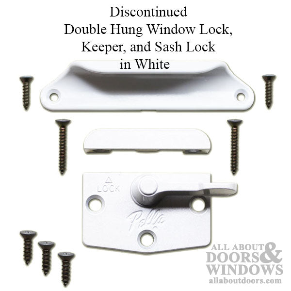 Unavailable Kit Double Hung Lock, Keeper, and Sash Lift - White - Unavailable Kit Double Hung Lock, Keeper, and Sash Lift - White