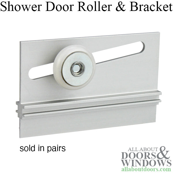 Shower Door Roller with Bracket Top Mount 3/4 Inch Outer Diameter - Shower Door Roller with Bracket Top Mount 3/4 Inch Outer Diameter