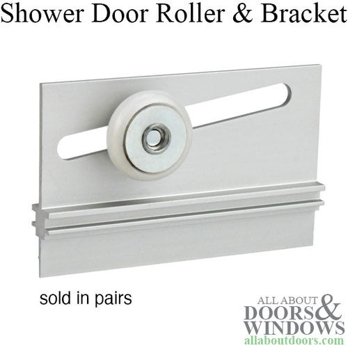 Shower Door Roller with Bracket Top Mount 3/4 Inch Outer Diameter - Shower Door Roller with Bracket Top Mount 3/4 Inch Outer Diameter