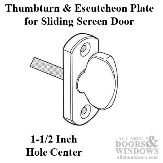 Thumbturn and Escutcheon Plate - White  Discontinued