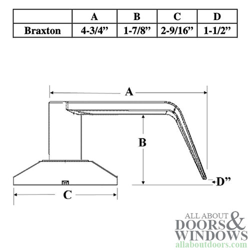 Single Dummy Door Lever, Braxton Style - Single Dummy Door Lever, Braxton Style