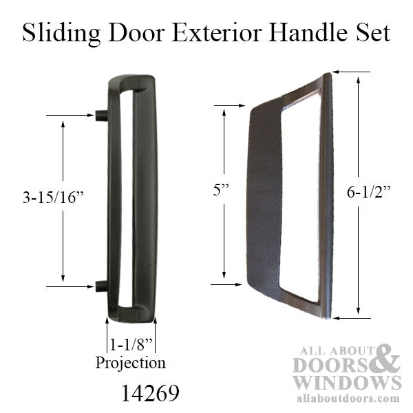 Die-Cast External Pull for Sliding Patio Door 3-15/16