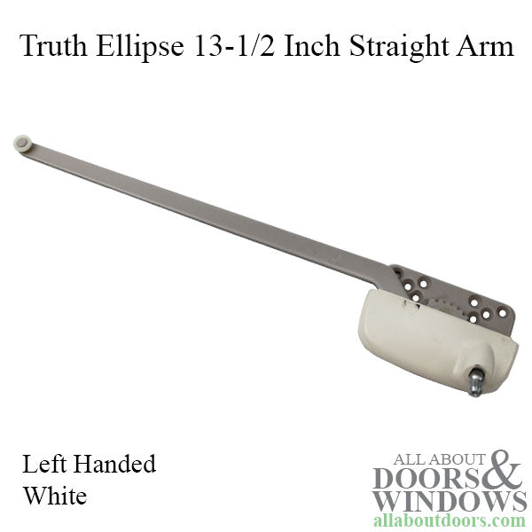 BLEMISHED Truth Ellipse Left Hand 13-1/2 Inch Straight Arm - White - BLEMISHED Truth Ellipse Left Hand 13-1/2 Inch Straight Arm - White