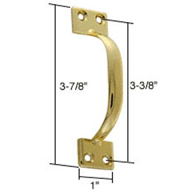 Sash Lift - Wood Sash Hardware, Stamped Steel - Polished Brass - Sash Lift - Wood Sash Hardware, Stamped Steel - Polished Brass