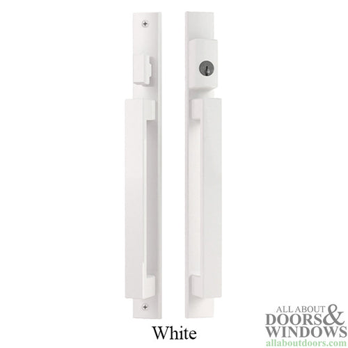 Modern Contemporary Inline Sliding Patio Door Handle Set Active Keyed Exterior with Interior Thumbturn - Modern Contemporary Inline Sliding Patio Door Handle Set Active Keyed Exterior with Interior Thumbturn