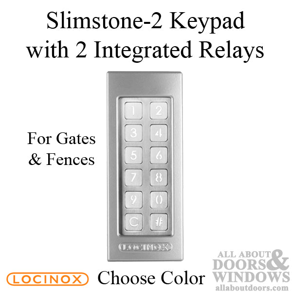 Locinox Weather-Resistant Keypad with 2 Integrated Relays for Gates & Fences - Choose Color - Locinox Weather-Resistant Keypad with 2 Integrated Relays for Gates & Fences - Choose Color