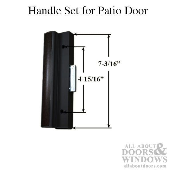 Handle Set for Sliding Patio Door, Northrop Architectural, 4-15/16 inch - Choose Color - Handle Set for Sliding Patio Door, Northrop Architectural, 4-15/16 inch - Choose Color