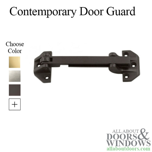 6-3/4 in Contemporary Door Guard - Choose Finish