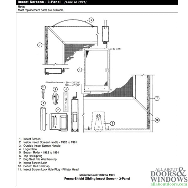 Andersen Window - Perma-Shield Gliding Door Logo Plate w/ Screws, Plastic - White - Andersen Window - Perma-Shield Gliding Door Logo Plate w/ Screws, Plastic - White