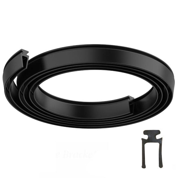 Larson Double Sweep Expander for Storm Door - Black Draft Stopper - Larson Double Sweep Expander for Storm Door - Black Draft Stopper