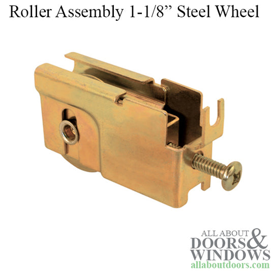 1-1/8 inch Steel Wheel, Roller Assembly