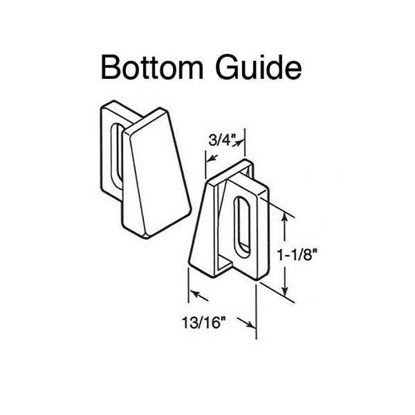 Nylon Bottom Guide for Pocket Door - Nylon Bottom Guide for Pocket Door