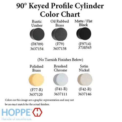 40.5 /40.5 HOPPE Non-Logo 90 Profile Cylinder Lock, Solid Brass, - 40.5 /40.5 HOPPE Non-Logo 90 Profile Cylinder Lock, Solid Brass,