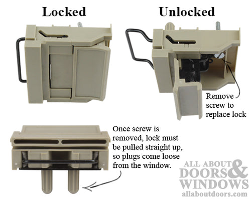 Peachtree Casement Sash Lock - Choose Your Color - Peachtree Casement Sash Lock - Choose Your Color