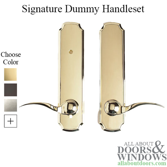 Signature Lockset, Fixed Dummy Pulls  - Choose Color