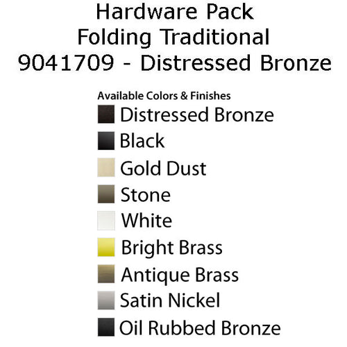 Andersen Casement Window - 200/400 Series - Hardware Pack - Folding Traditional - Distressed Bronze - Andersen Casement Window - 200/400 Series - Hardware Pack - Folding Traditional - Distressed Bronze