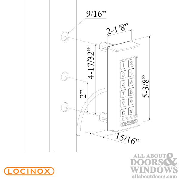 Weather-Resistant Keypad with Integrated Relay for Gates & Fences - Choose Color - Weather-Resistant Keypad with Integrated Relay for Gates & Fences - Choose Color