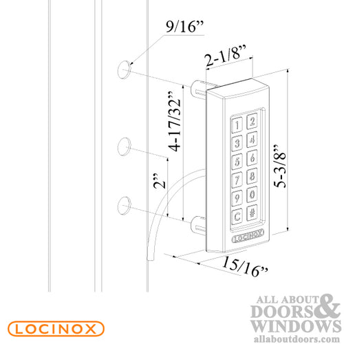 Weather-Resistant Keypad with Integrated Relay for Gates & Fences - Choose Color - Weather-Resistant Keypad with Integrated Relay for Gates & Fences - Choose Color