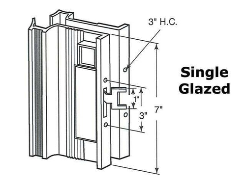 Guaranteed Sliding Patio Door Handle Set, Single Glazed, Non Keyed - Guaranteed Sliding Patio Door Handle Set, Single Glazed, Non Keyed