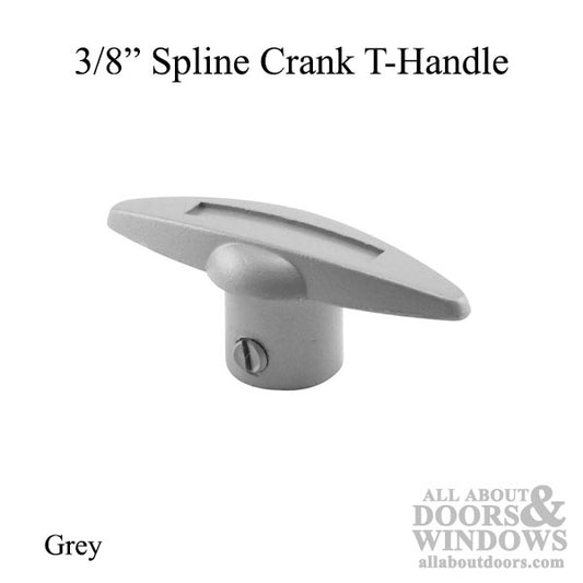 Crank Handle, 3/8 Spline, T-Shape - Grey