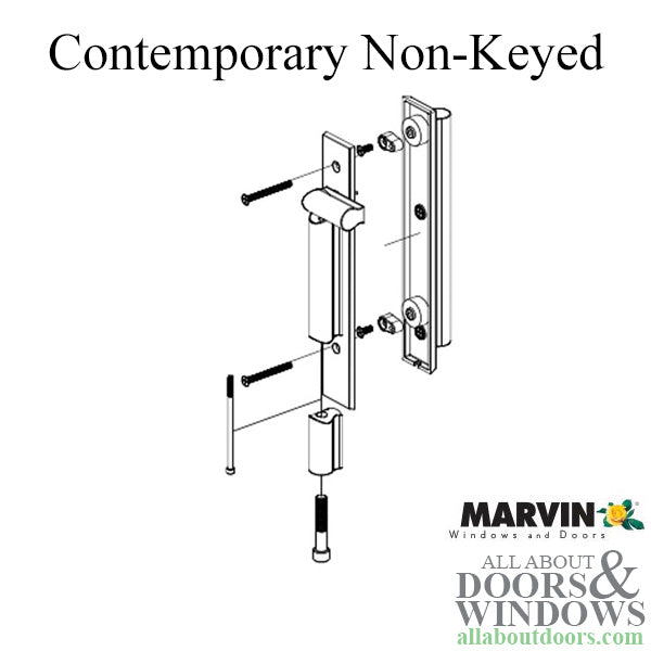 Blemished Marvin Contemporary Non-Keyed Handle, Ultimate Sliding French Door Handle - Blemished Marvin Contemporary Non-Keyed Handle, Ultimate Sliding French Door Handle