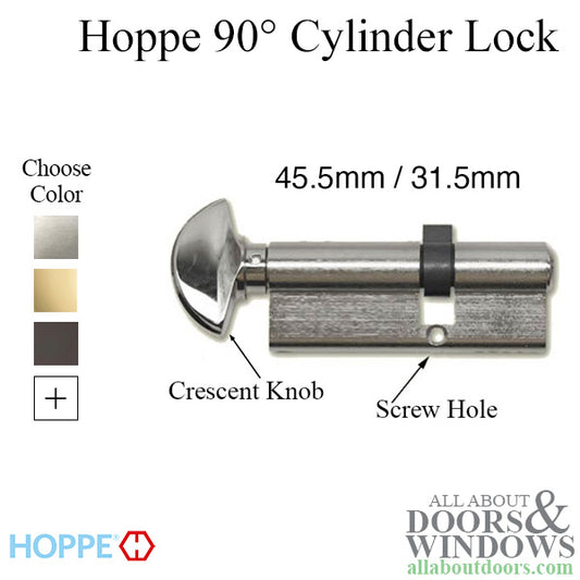 45.5 / 31.5 New Style HOPPE Non-Logo Active 90 Keyed Profile Cylinder Lock, Choose Finish