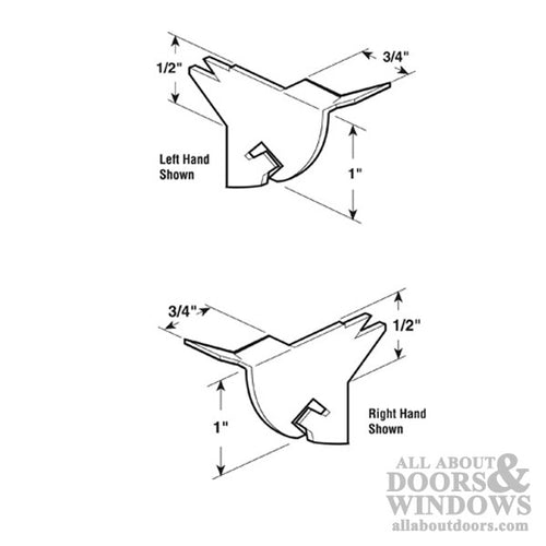Inside Blade Swivel Latches for Sliding Window Channel Left and Right Hand - Inside Blade Swivel Latches for Sliding Window Channel Left and Right Hand