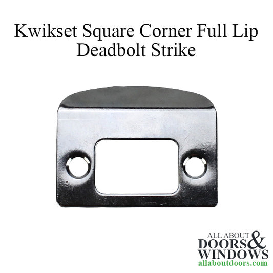 Kwikset 84638-26 Square Corner Deadbolt Full Lip Strike Bright Chrome Finish