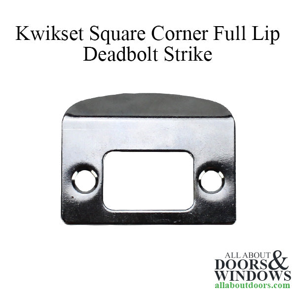 Kwikset 84638-26 Square Corner Deadbolt Full Lip Strike Bright Chrome Finish - Kwikset 84638-26 Square Corner Deadbolt Full Lip Strike Bright Chrome Finish