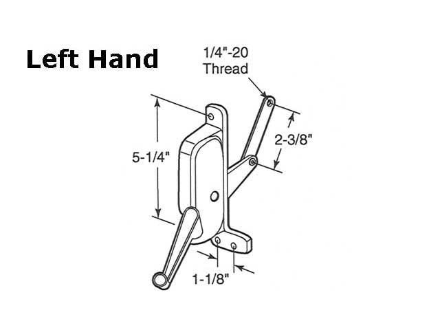 Left Handed Window Operator 2-3/8 Inch Left-Hand Awning Window Operator - Left Handed Window Operator 2-3/8 Inch Left-Hand Awning Window Operator