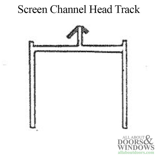 Head Track Screen Channel for Sliding Door 94 Inch Track Length