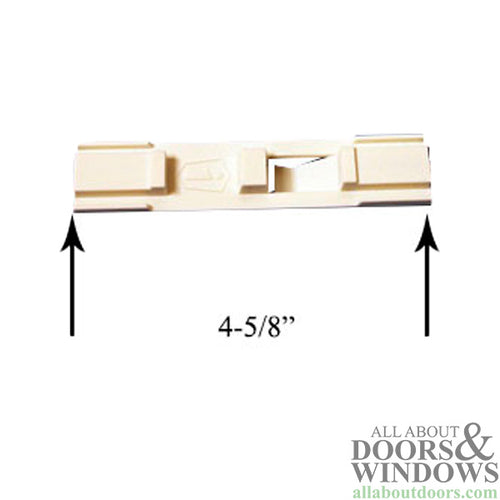 Astragal Slide Bolt / Flush Bolt - White - Astragal Slide Bolt / Flush Bolt - White